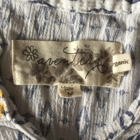 🆕 Anthropologie Boho Peasant Top☀️💙🌿 - Picture 7 of 9